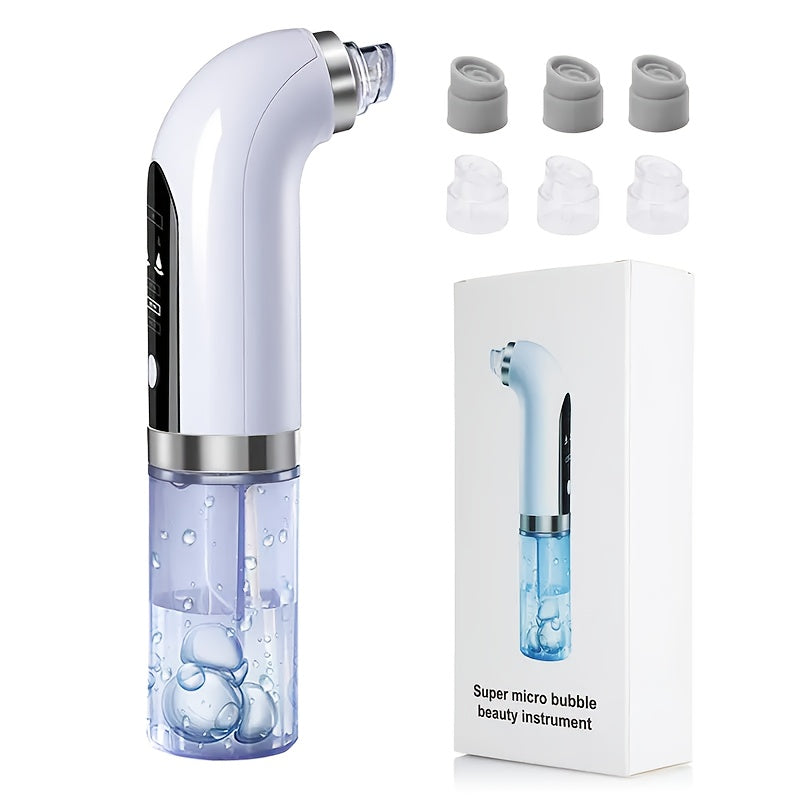 Rechargeable Pore Vacuum Cleaner, Electric Blackhead Remover, Water Circulation Facial Cleaning Tool, Deep Skin Pore Cleaning And Beauty Care, Digital Display, Pore Vacuum Cleaner, Ideal Gift For Christmas, Thanksgiving, New